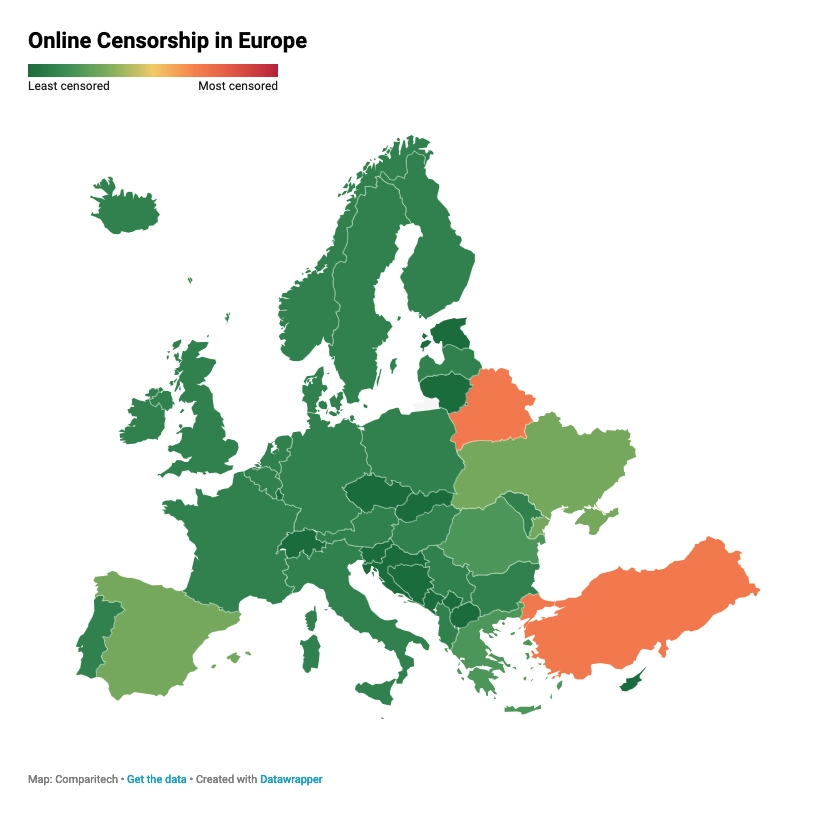 NordVPN e censura Internet - la situazione in Europa