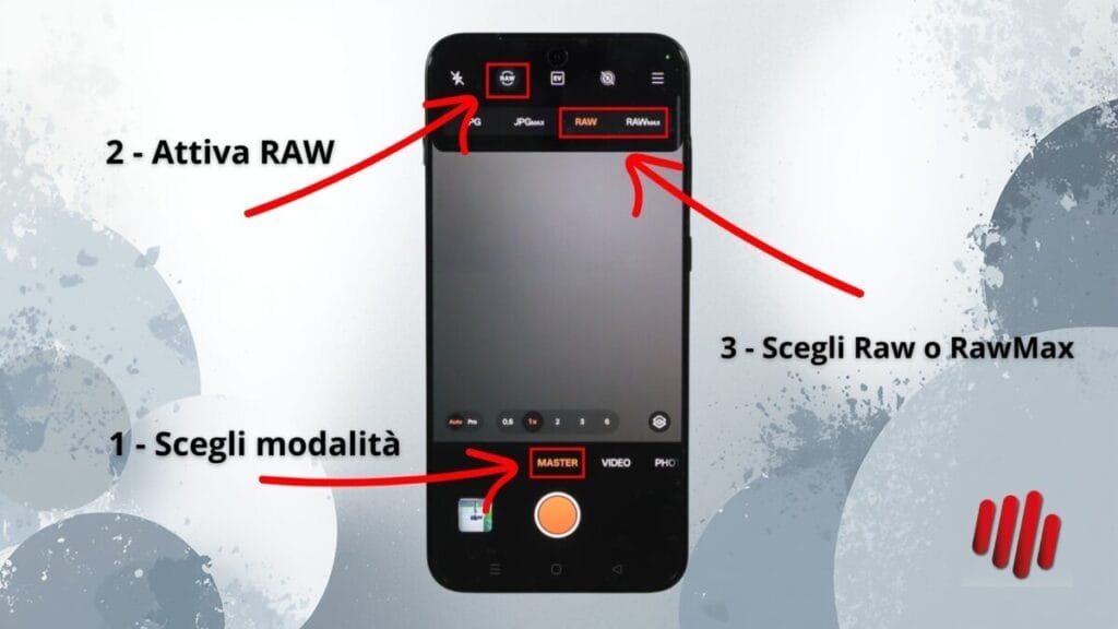 Oppo FInd X9 Pro: Attivazione Raw Mode