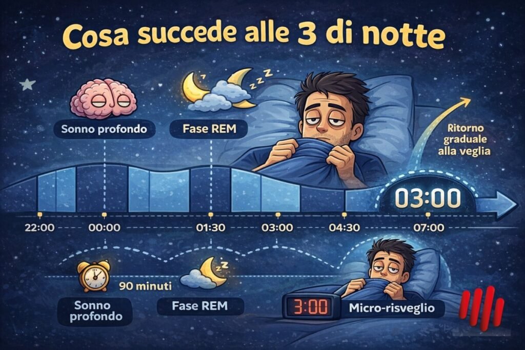 Perché mi sveglio alle 3 di notte? Le cause che (forse) non conosci 4 Perchè mi sveglio alle 3 di notte: Cosa succede alle 3 di notte
